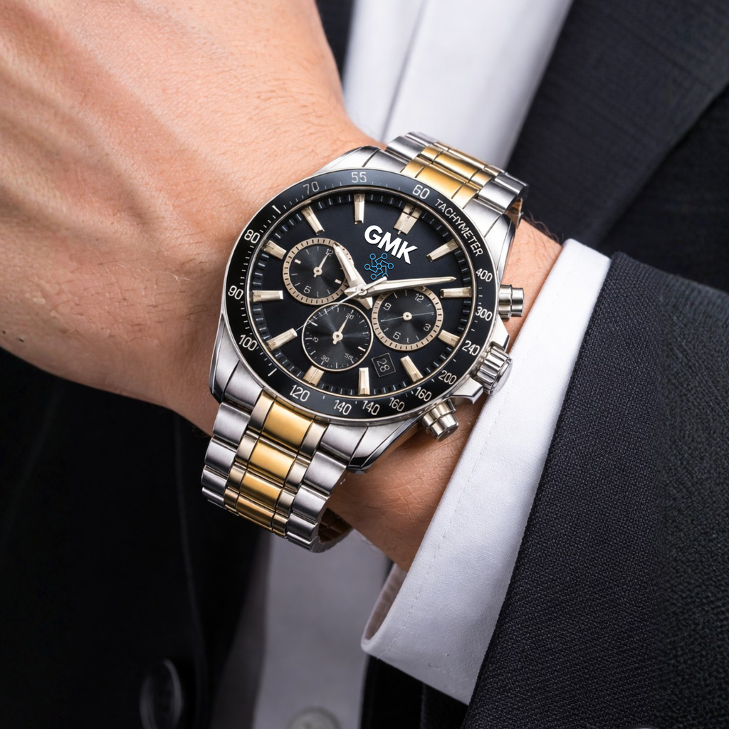 Reloj GMK Business Imperial Golden Silver Cronógrafo