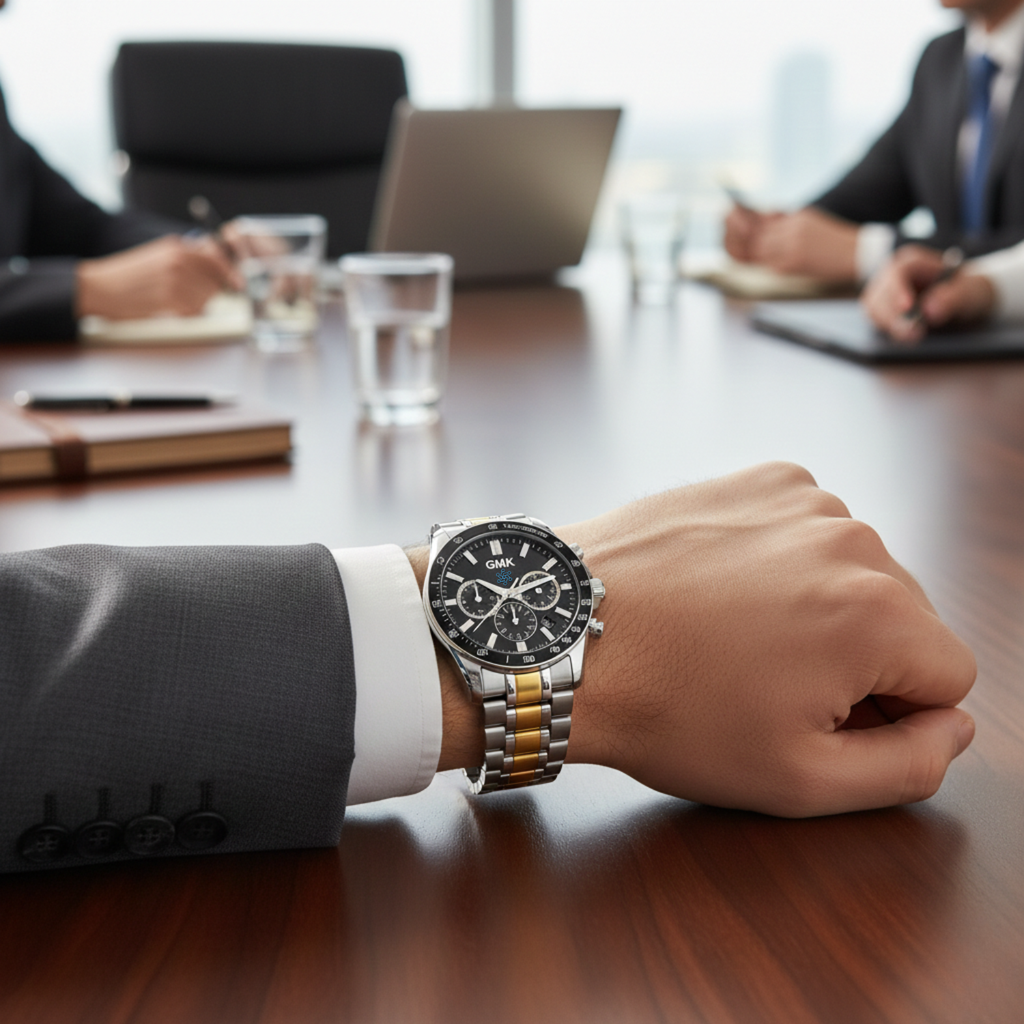 Reloj GMK Business Imperial Golden Silver Cronógrafo