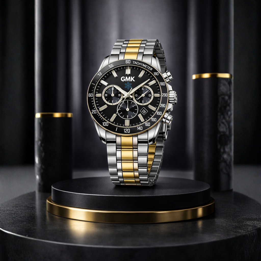 Reloj GMK Business Imperial Golden Silver Cronógrafo