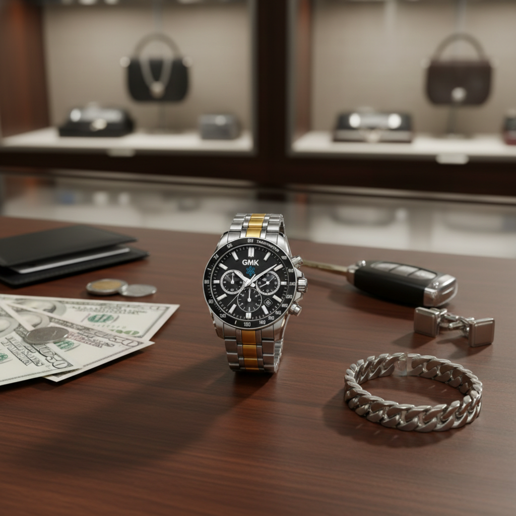 Reloj GMK Business Imperial Golden Silver Cronógrafo